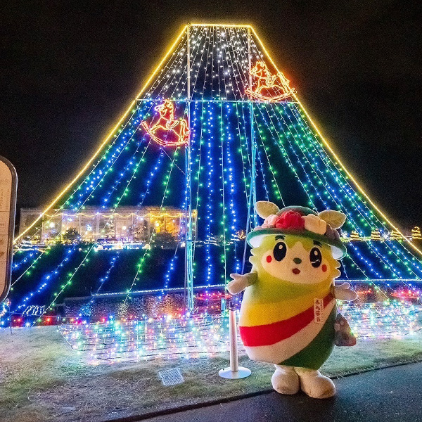 『フラワーイルミネーション』キラキラの富士山